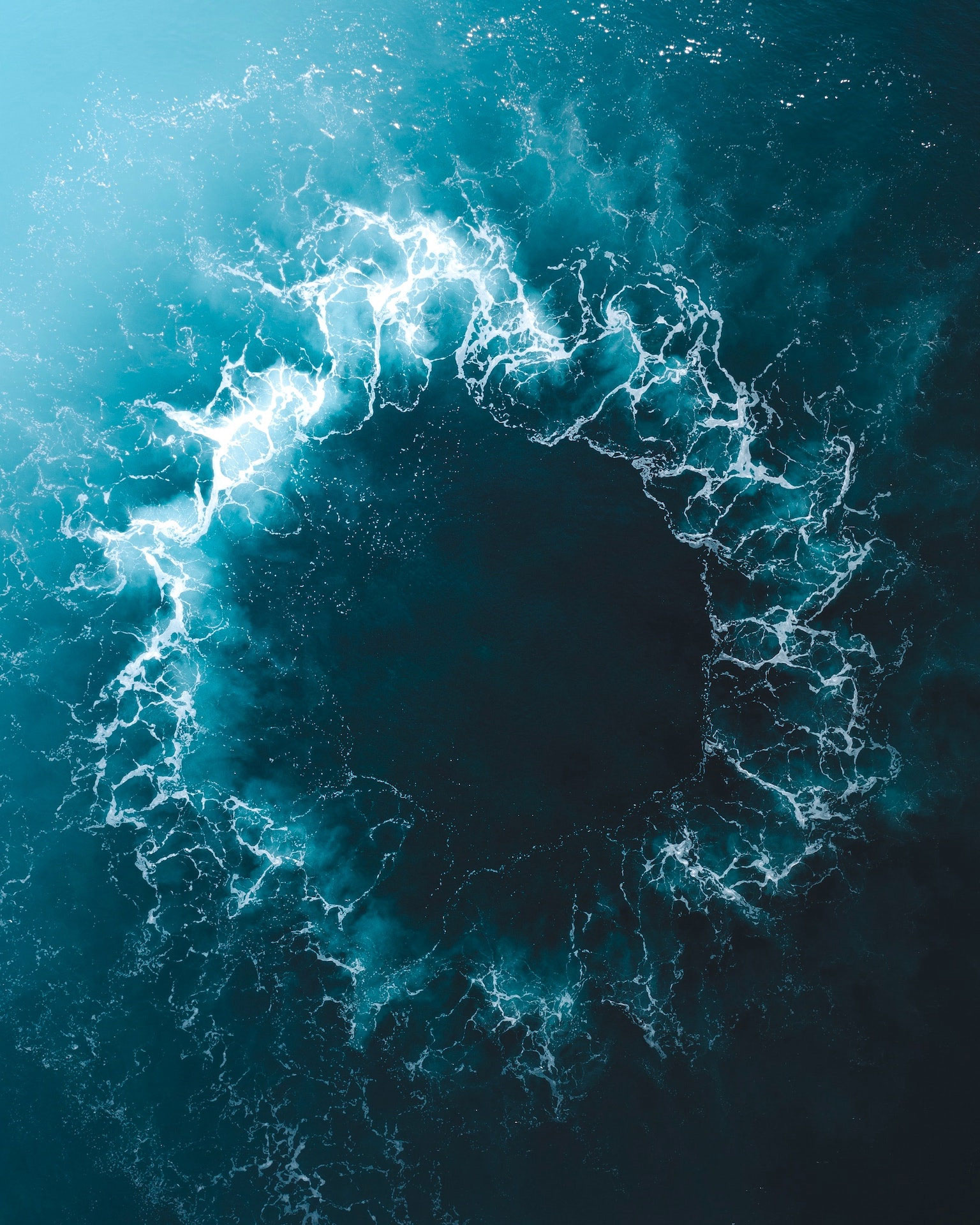 A whirlpool in the water
