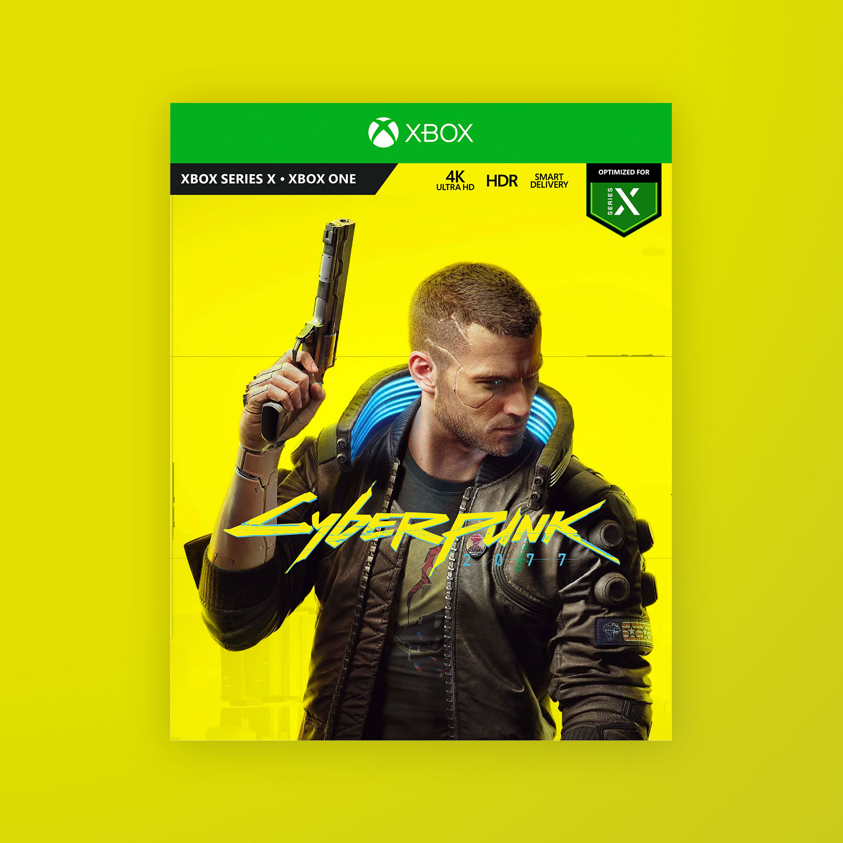 Xbox box art mock-up for Cyberpunk 2077