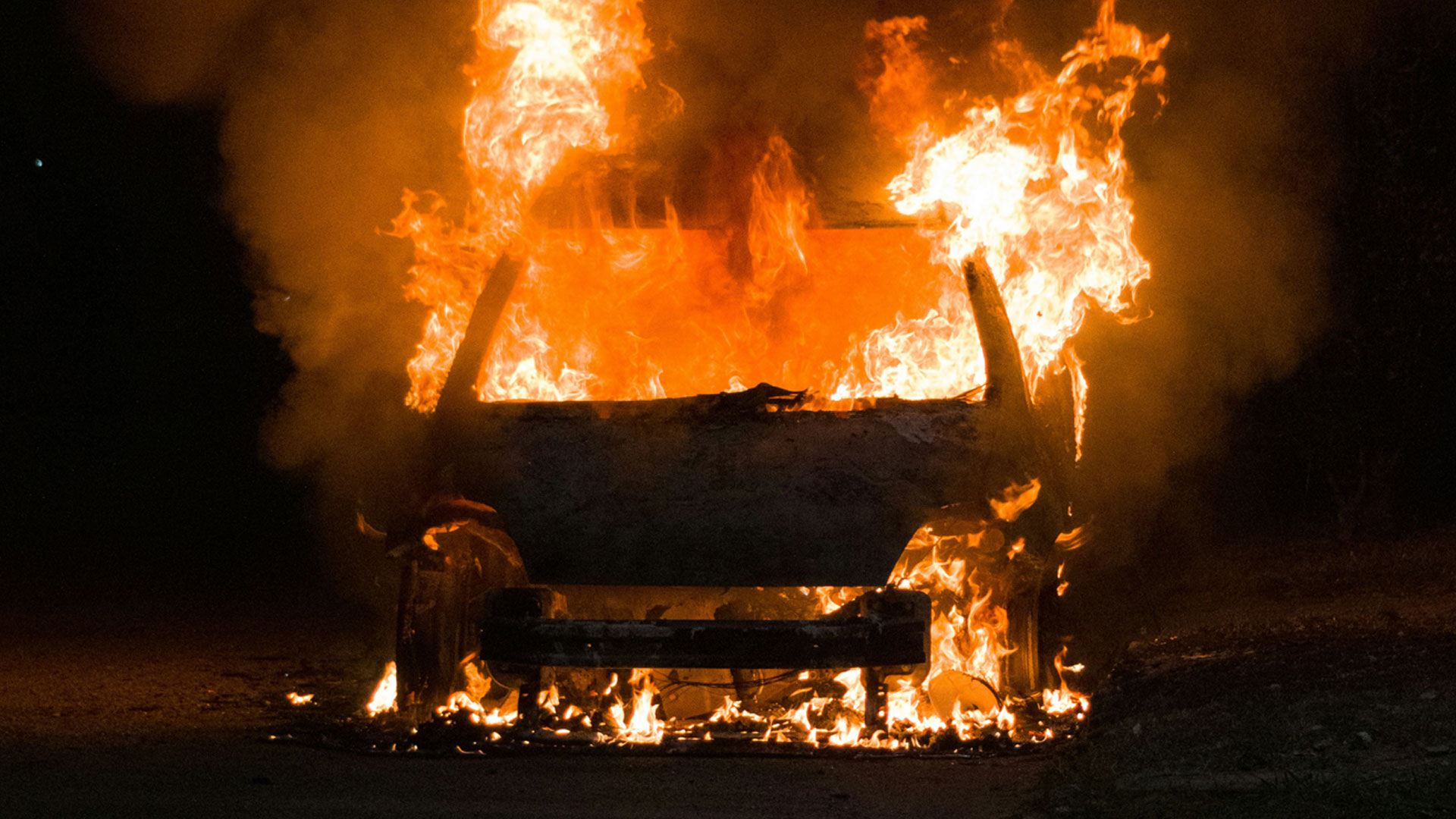 Burnt out car