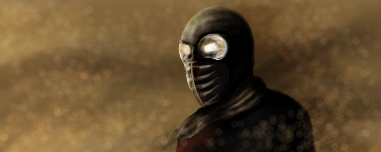 A solider in a sandstorm