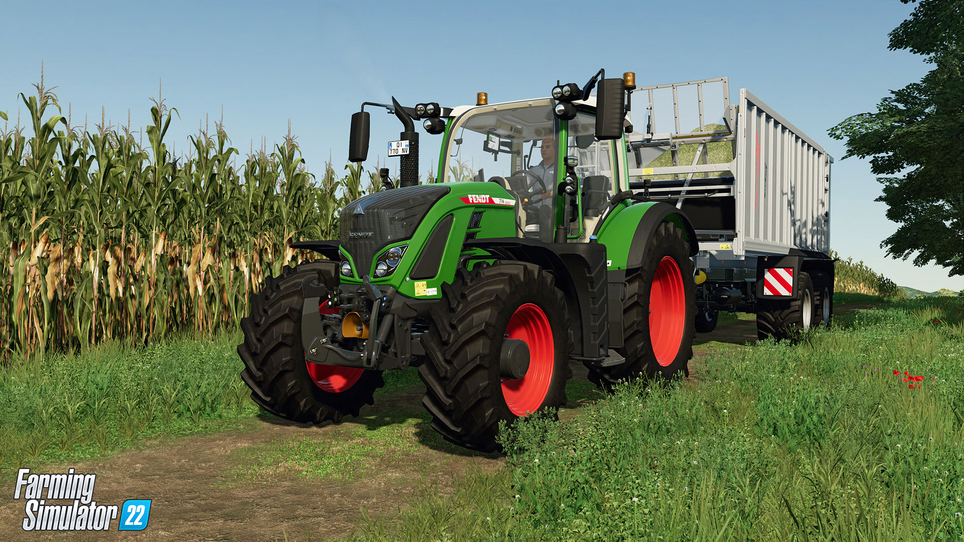 Green Fendt tractor in Farming Simulator