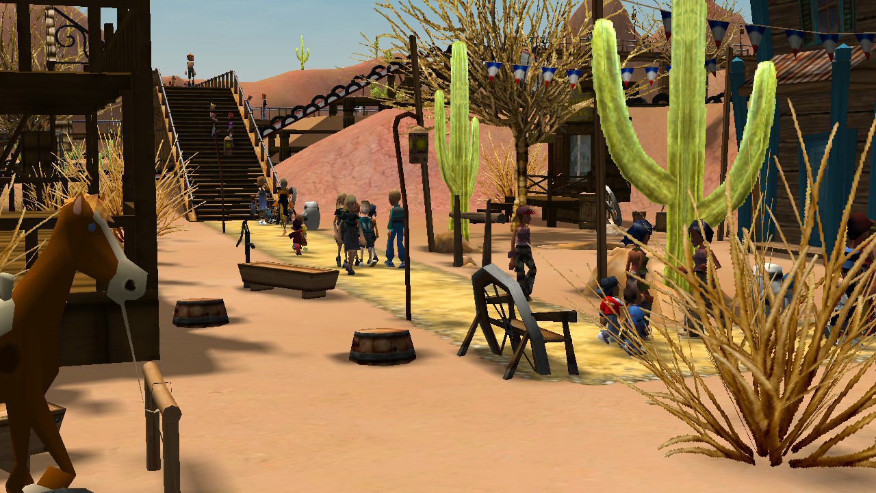 Desert path in Rollercoaster Tycoon