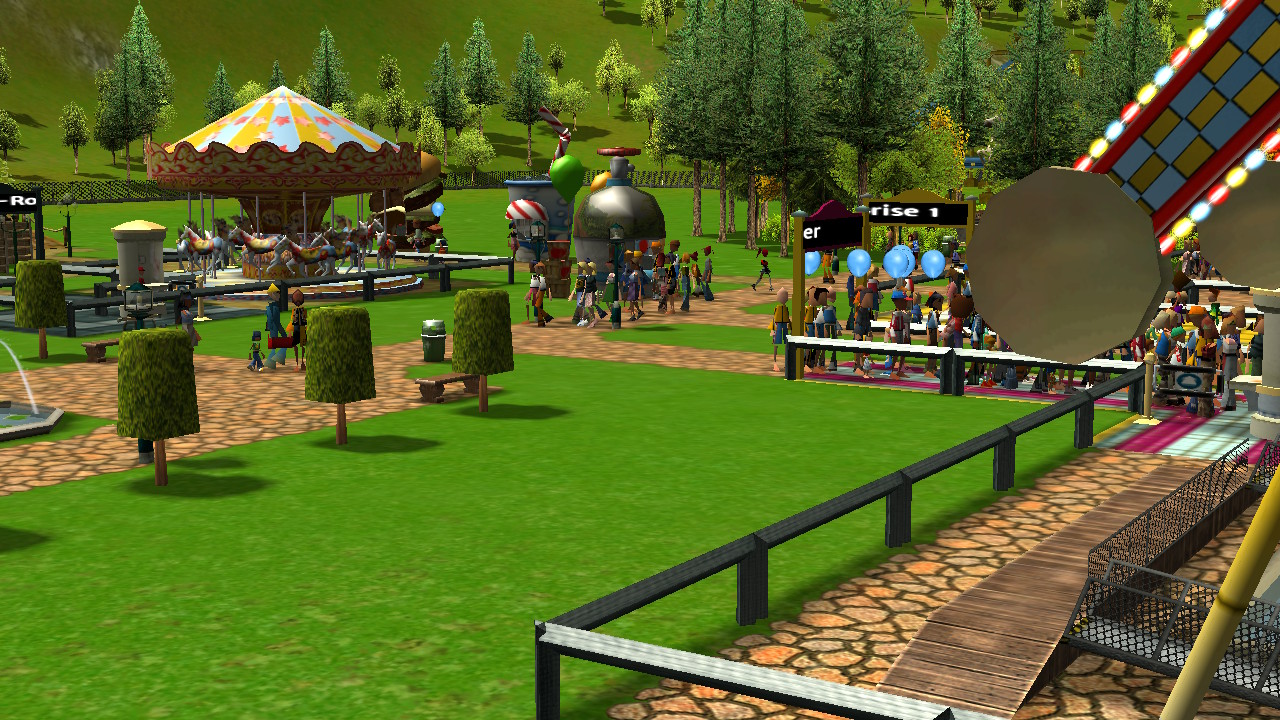 Multiple ride paths in Rollercoaster Tycoon 3