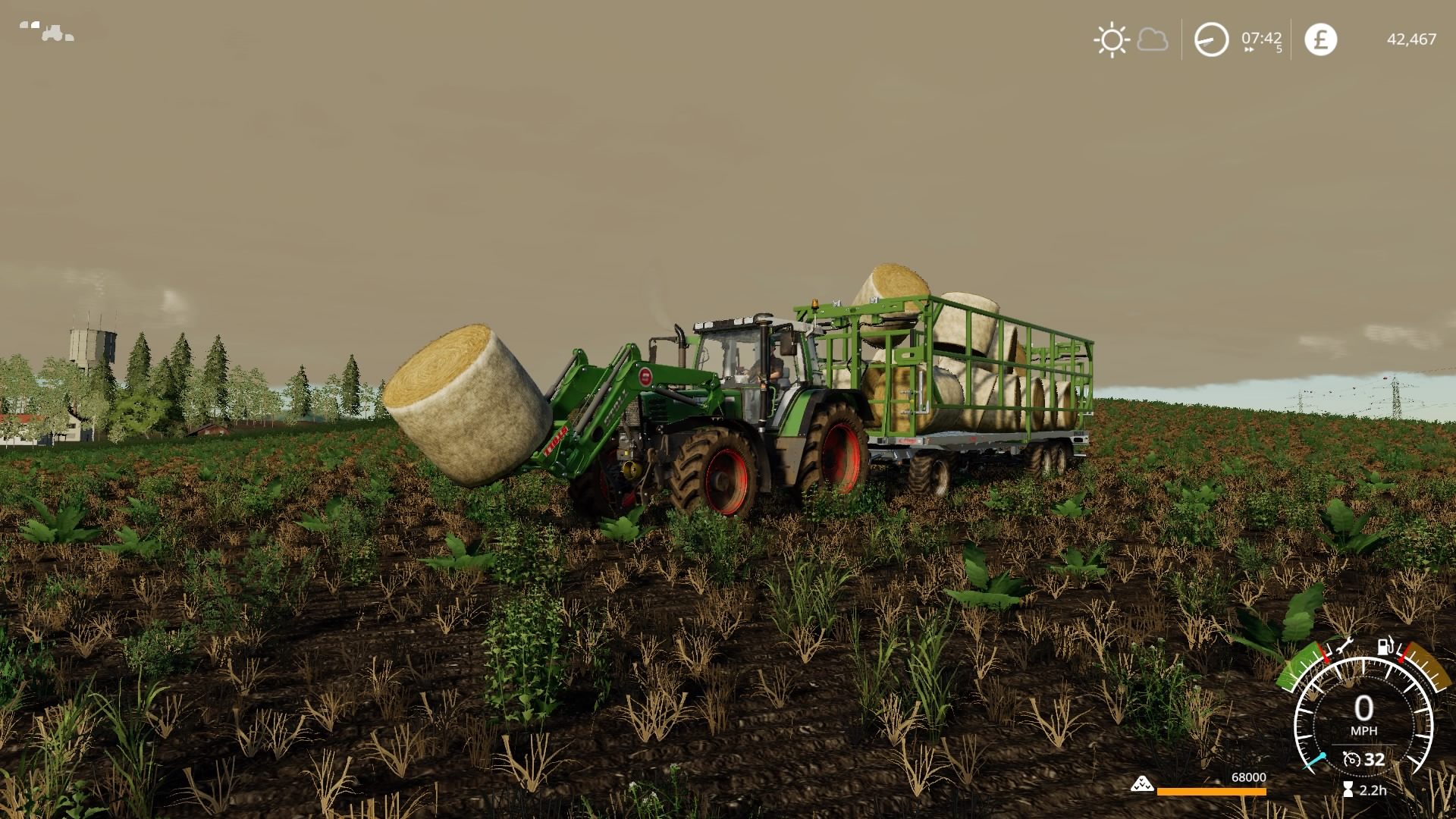 Leading bales in Farming Simulator