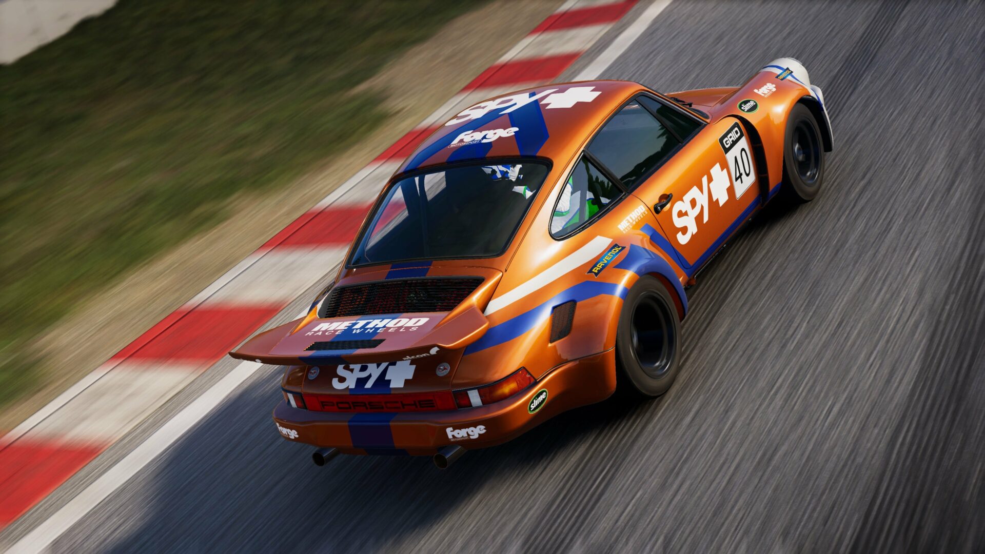 Porsche 911 racing on track