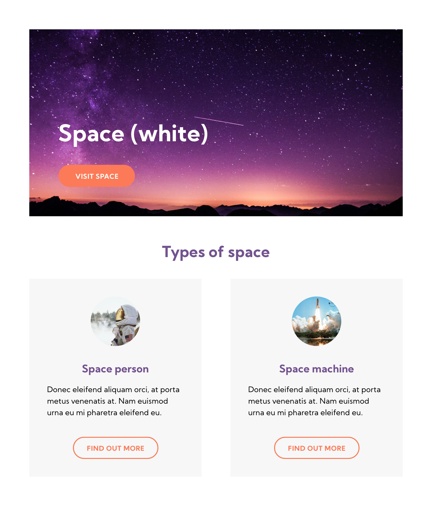 An example of white space in design